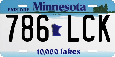MN license plate 786LCK