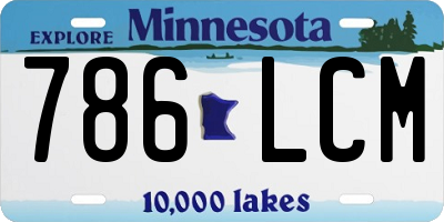 MN license plate 786LCM