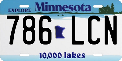 MN license plate 786LCN