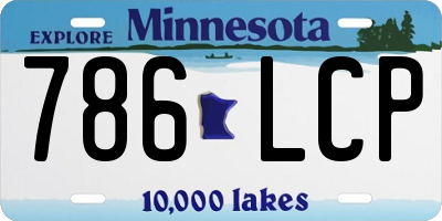 MN license plate 786LCP