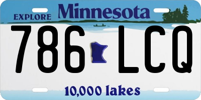 MN license plate 786LCQ