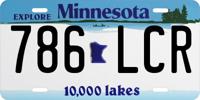 MN license plate 786LCR