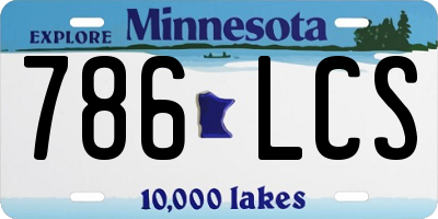 MN license plate 786LCS