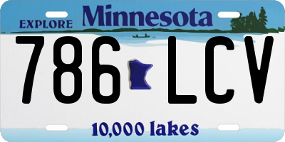 MN license plate 786LCV