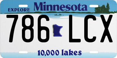MN license plate 786LCX