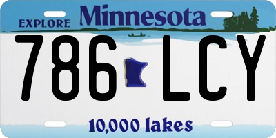 MN license plate 786LCY
