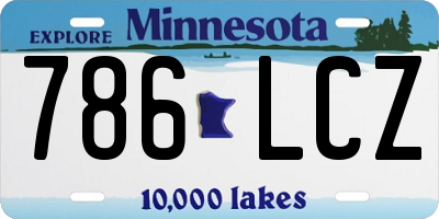 MN license plate 786LCZ