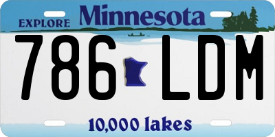 MN license plate 786LDM