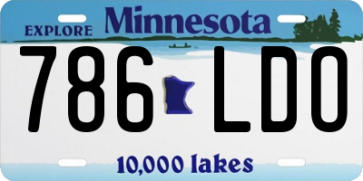 MN license plate 786LDO