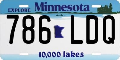 MN license plate 786LDQ