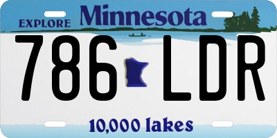 MN license plate 786LDR
