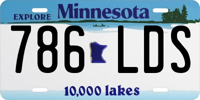 MN license plate 786LDS