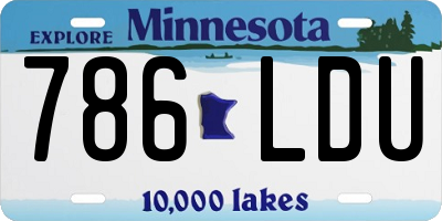 MN license plate 786LDU