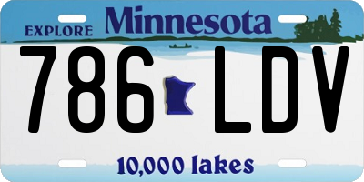 MN license plate 786LDV