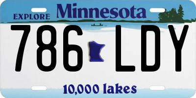 MN license plate 786LDY