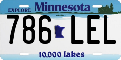 MN license plate 786LEL