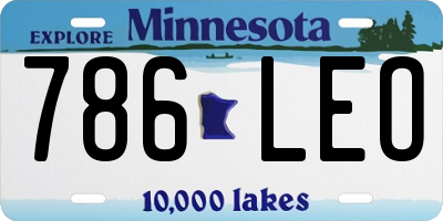 MN license plate 786LEO