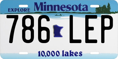 MN license plate 786LEP