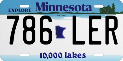 MN license plate 786LER