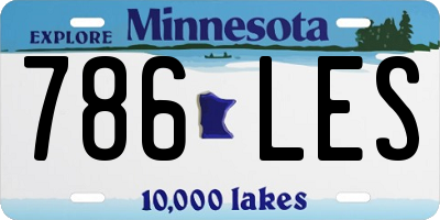 MN license plate 786LES