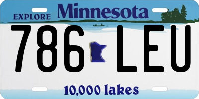 MN license plate 786LEU