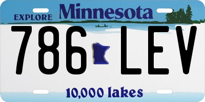 MN license plate 786LEV
