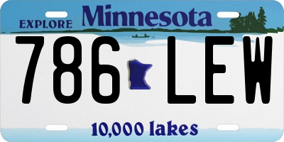 MN license plate 786LEW