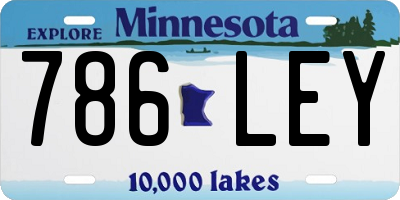 MN license plate 786LEY
