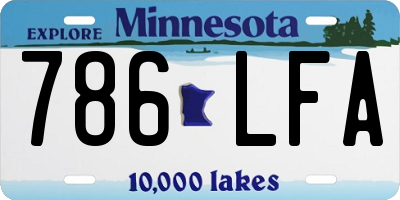 MN license plate 786LFA