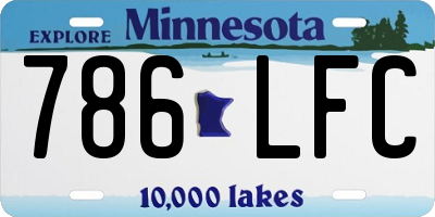 MN license plate 786LFC