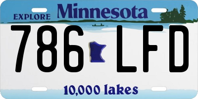 MN license plate 786LFD