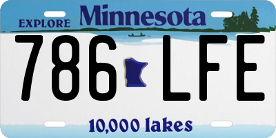 MN license plate 786LFE