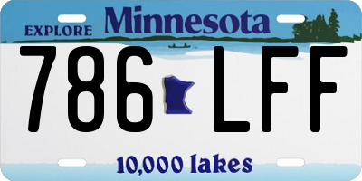 MN license plate 786LFF