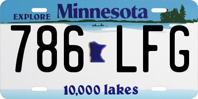 MN license plate 786LFG