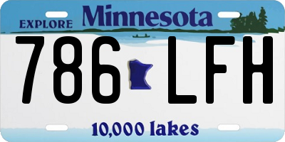 MN license plate 786LFH