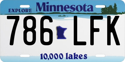 MN license plate 786LFK
