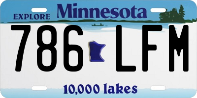 MN license plate 786LFM