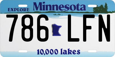MN license plate 786LFN