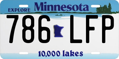 MN license plate 786LFP