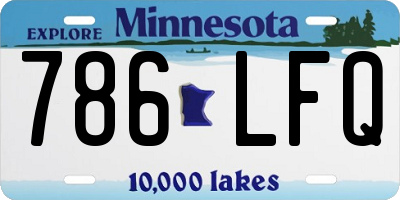 MN license plate 786LFQ