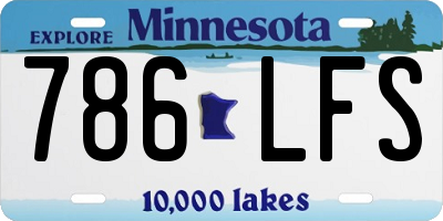 MN license plate 786LFS