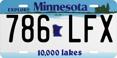 MN license plate 786LFX