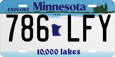 MN license plate 786LFY