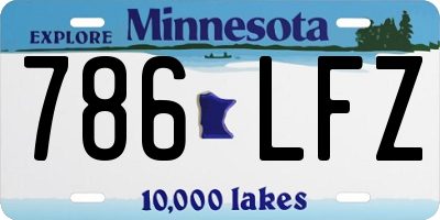 MN license plate 786LFZ