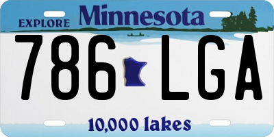 MN license plate 786LGA