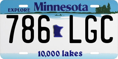 MN license plate 786LGC