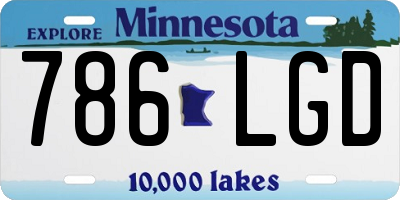 MN license plate 786LGD