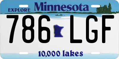MN license plate 786LGF