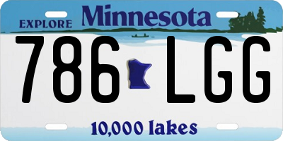 MN license plate 786LGG