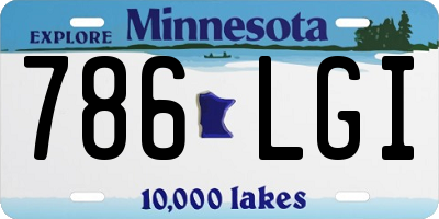 MN license plate 786LGI